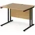 Melor Cantilever Computer Desk - Oak, MDF
