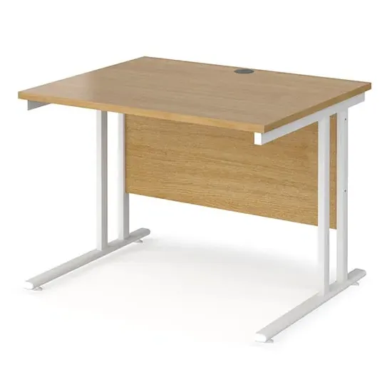 Melor Cantilever Computer Desk - Oak, MDF
