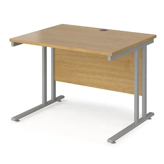 Melor Cantilever Computer Desk - Oak, MDF