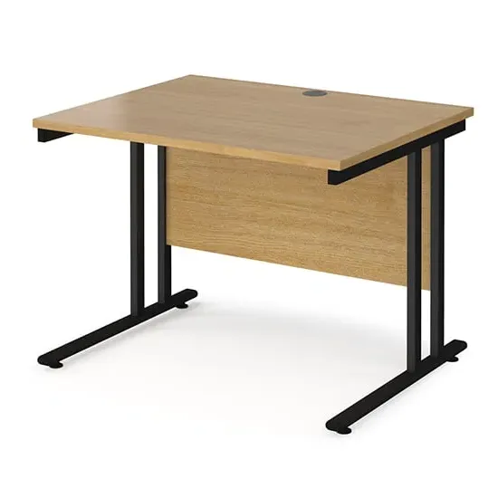 Melor Cantilever Computer Desk - Oak, MDF