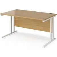 Melor Cantilever Computer Desk - Oak, MDF
