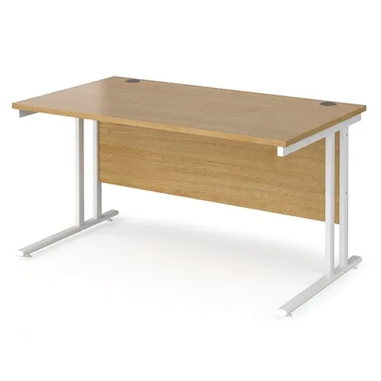 Melor Cantilever Computer Desk - Oak, MDF