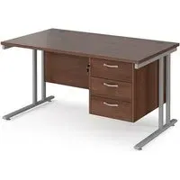Melor Cantilever Computer Desk - Walnut, MDF