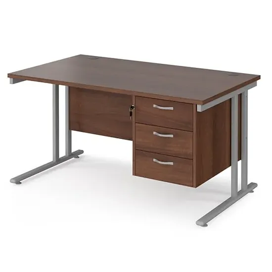 Melor Cantilever Computer Desk - Walnut, MDF