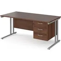 Melor Cantilever Computer Desk - Walnut, MDF