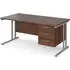 Melor Cantilever Computer Desk - Walnut, MDF