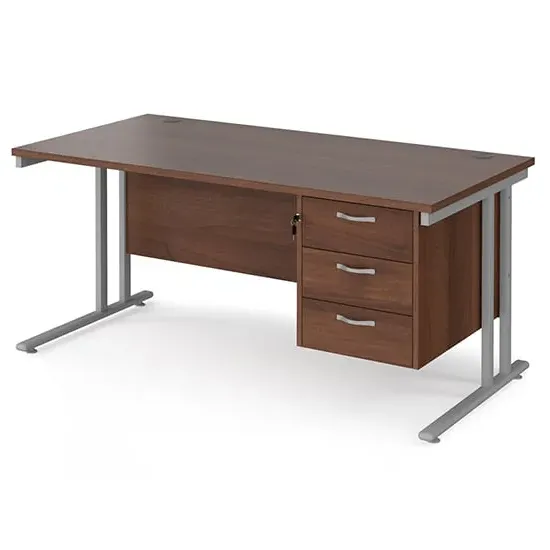 Melor Cantilever Computer Desk - Walnut, MDF