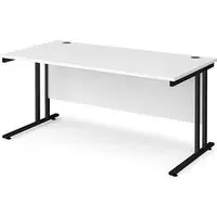 Melor Cantilever Computer Desk - White, MDF