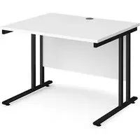 Melor Cantilever Computer Desk - White, MDF
