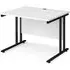 Melor Cantilever Computer Desk - White, MDF