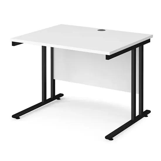 Melor Cantilever Computer Desk - White, MDF