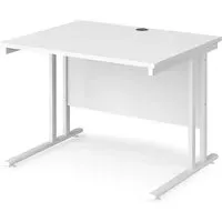 Melor Cantilever Computer Desk - White, MDF