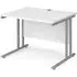 Melor Cantilever Computer Desk - White, MDF