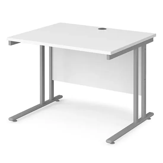 Melor Cantilever Computer Desk - White, MDF