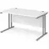 Melor Cantilever Computer Desk - White, MDF