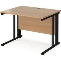Melor Computer Desk with Cable Management - Beech