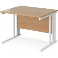 Melor Computer Desk with Cable Management - Beech