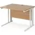 Melor Computer Desk with Cable Management - Beech