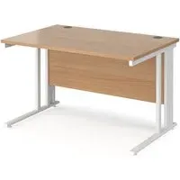 Melor Computer Desk with Cable Management - Beech