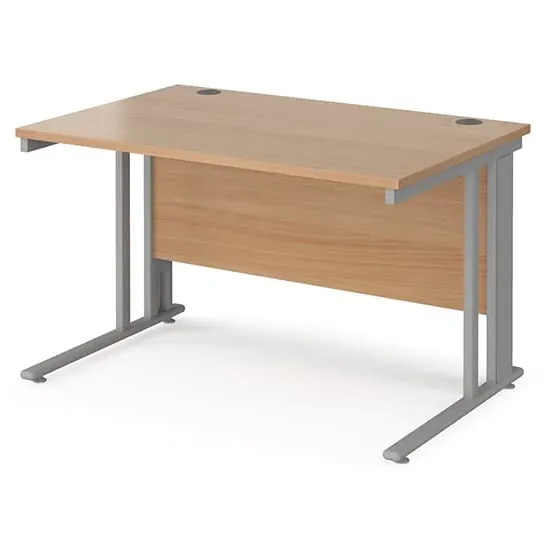 Melor Computer Desk with Cable Management - Beech image