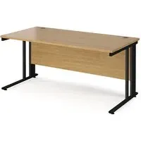 Melor Computer Desk with Cable Management - Oak