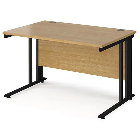 Melor Computer Desk with Cable Management - Oak
