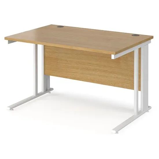 Melor Computer Desk with Cable Management - Oak