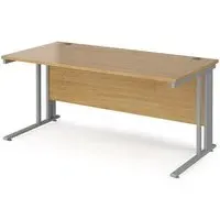 Melor Computer Desk with Cable Management - Oak