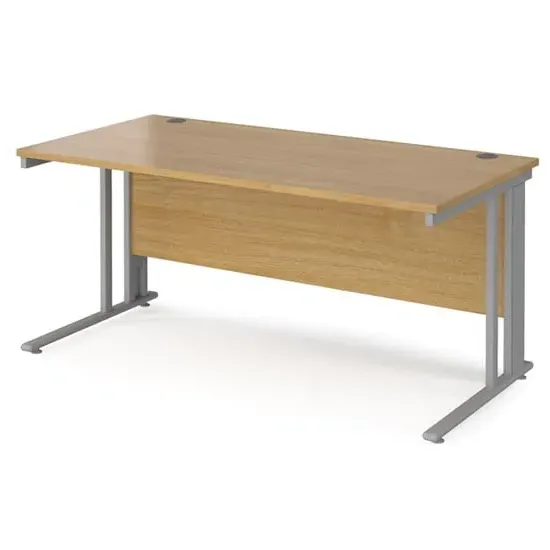 Melor Computer Desk with Cable Management - Oak