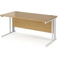 Melor Computer Desk with Cable Management - Oak