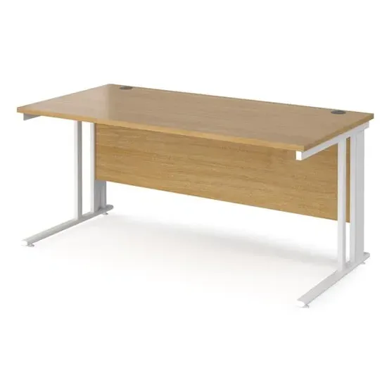 Melor Computer Desk with Cable Management - Oak