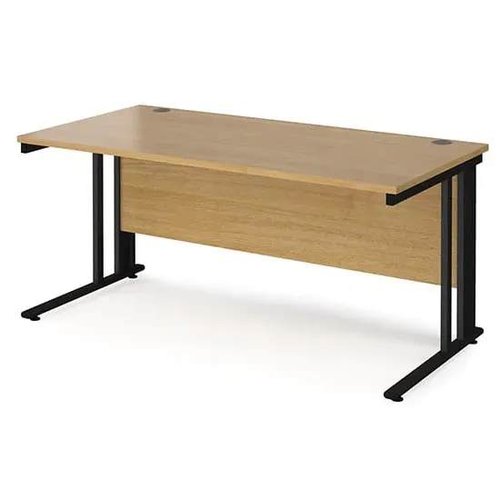 Melor Computer Desk with Cable Management - Oak image