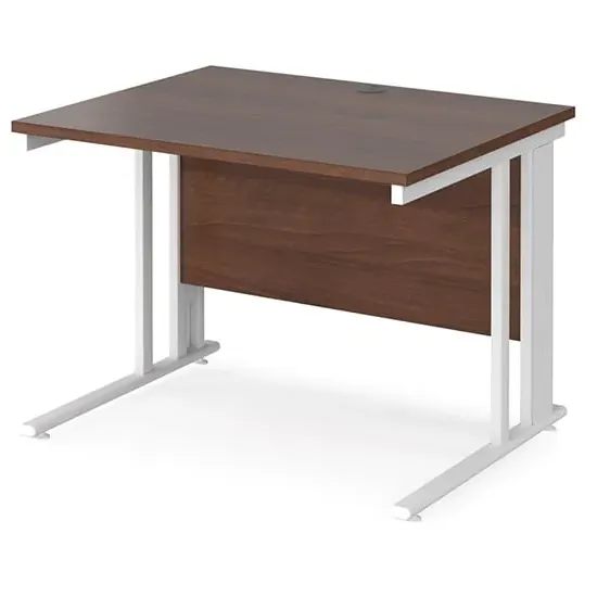 Melor Computer Desk with Cable Management - Walnut