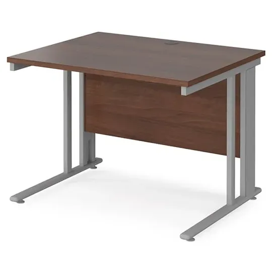 Melor Computer Desk with Cable Management - Walnut