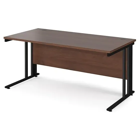 Melor Computer Desk with Cable Management - Walnut