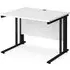 Melor Computer Desk with Cable Management - White