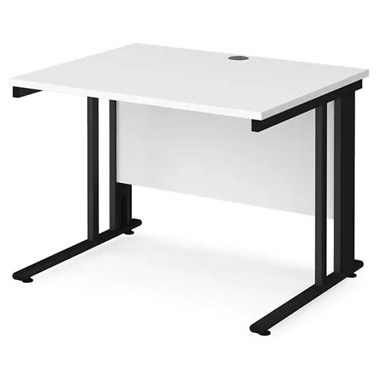 Melor Computer Desk with Cable Management - White