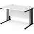 Melor Computer Desk with Cable Management - White
