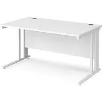 Melor Computer Desk with Cable Management - White