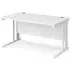 Melor Computer Desk with Cable Management - White