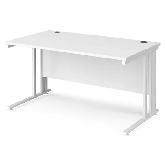 Melor Computer Desk with Cable Management - White