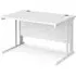 Melor Computer Desk with Cable Management - White