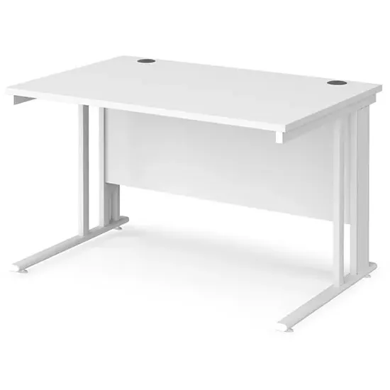 Melor Computer Desk with Cable Management - White