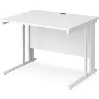Melor Computer Desk with Cable Management - White