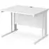 Melor Computer Desk with Cable Management - White