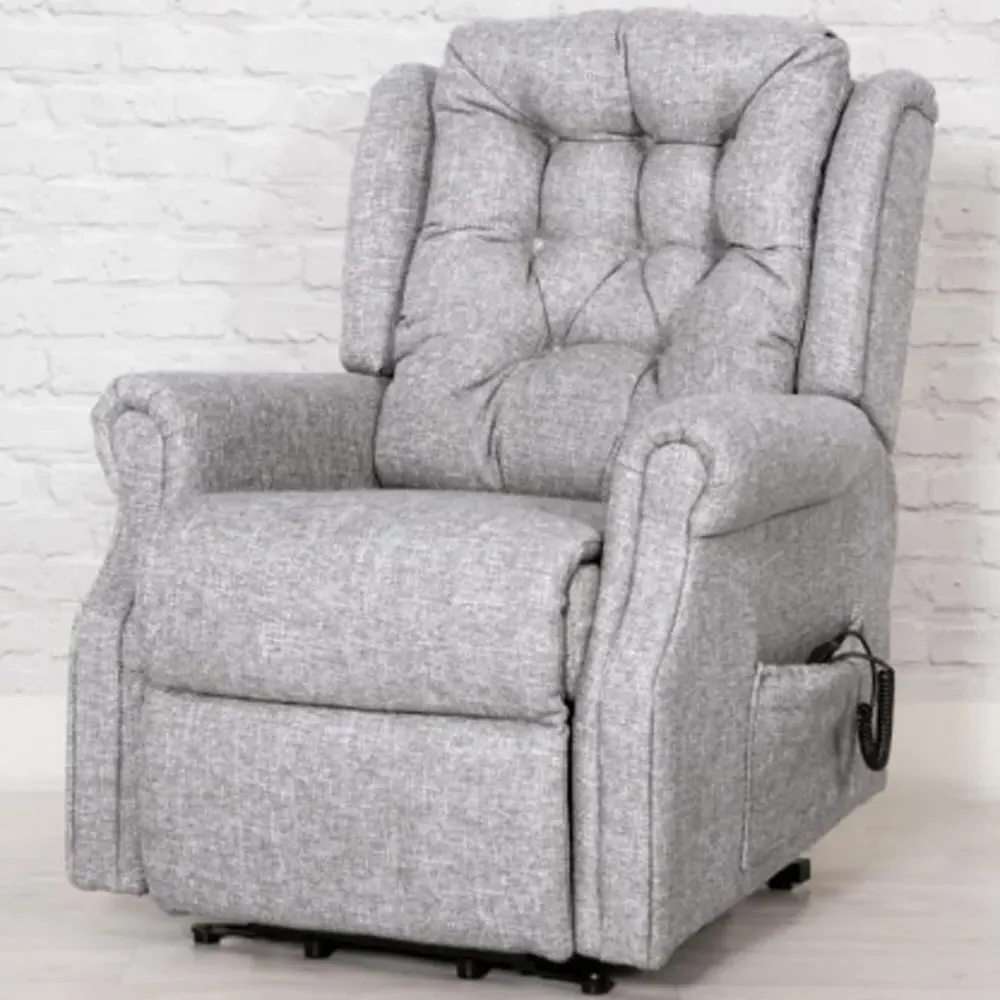 Melsa Electric Recliner Chair - Zinc, Fabric