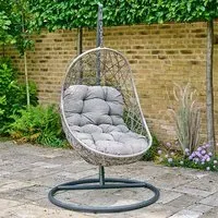 Meltan Outdoor Egg Chair - Pebble Grey, Ever Weave