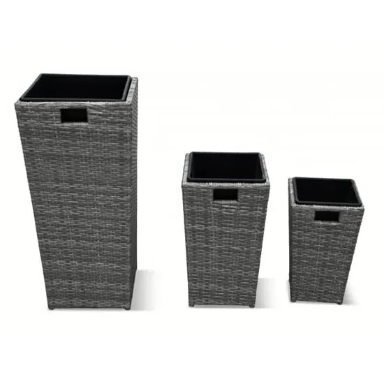 Meltan Set of 3 Planters - Pebble Grey, Ever Weave image