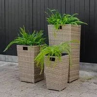 Meltan Set of 3 Planters - Sand, Ever Weave