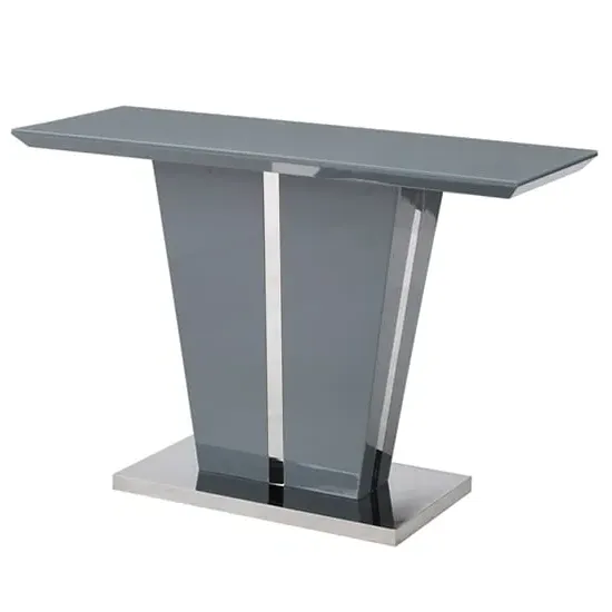Memphis Bar Table with Glass Top - Grey